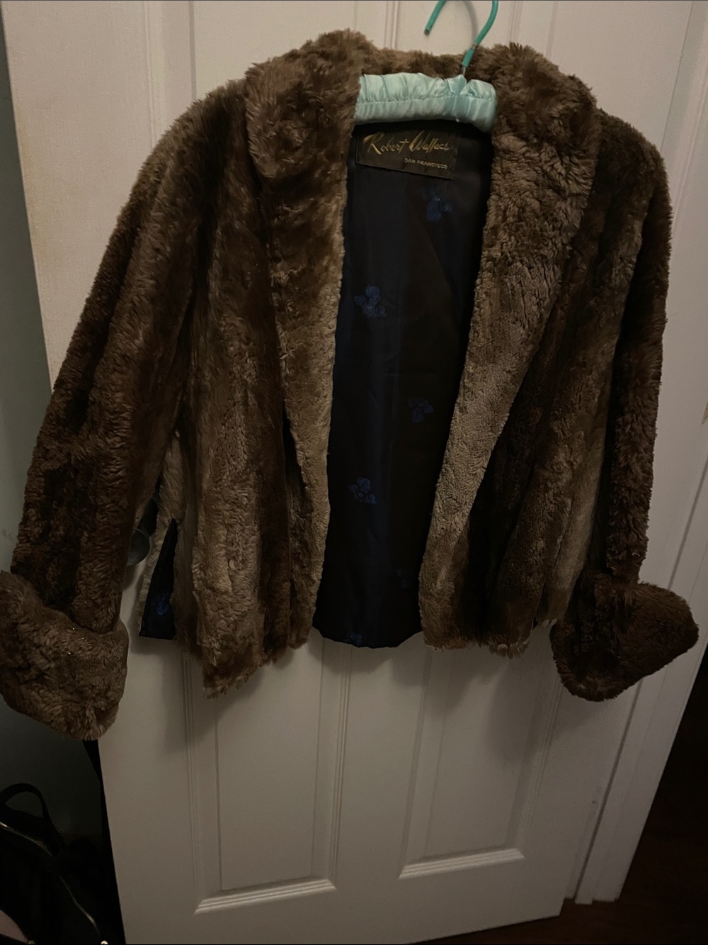 Original vintage real fur beaver size small Robert Wallace San Francisco jacket